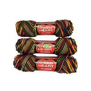 Lot Of 3 New Red Heart Classic 4ply Yarn 3oz 950 Mexicana 100% Orlon Acrylic